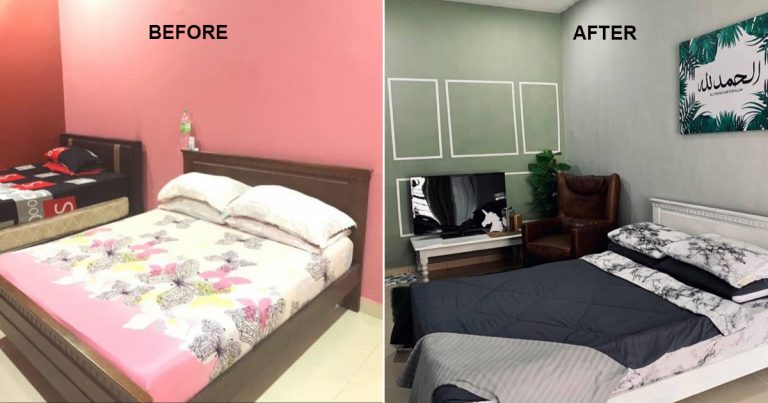 Ubah Suai Bilik Tidur 48 Jam, Bajet Cuma RM600 Tapi Hasilnya Memang Cantik & Beza Sangat!