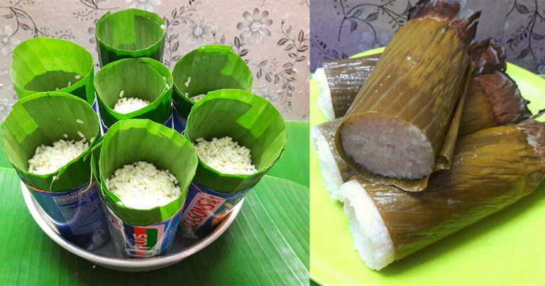 Lagi Cara Mudah Buat Lemang, Guna Tin Minuman. Boleh Masak Dalam Pengukus, Rice Cooker Atau Periuk Noxxa