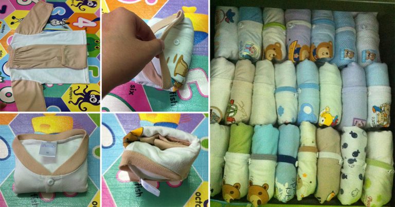 Teknik Lipat Baju ‘Tuck In’ Elak Baju Baby Bersepah Bila Almari Kena Selongkar