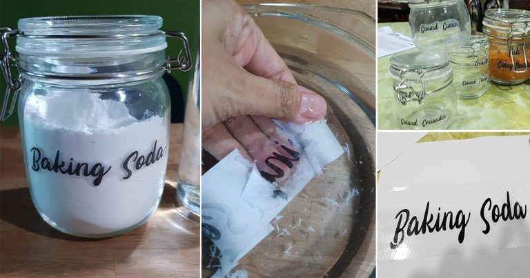 DIY Buat Stiker Untuk Balang Bahan Masakan. Dapur Nampak Tersusun, Bahan Pun Senang Nak Cari