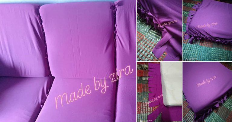 DIY Sarung Kusyen Tanpa Jahit. Gunting, Ikat Dah Siap!
