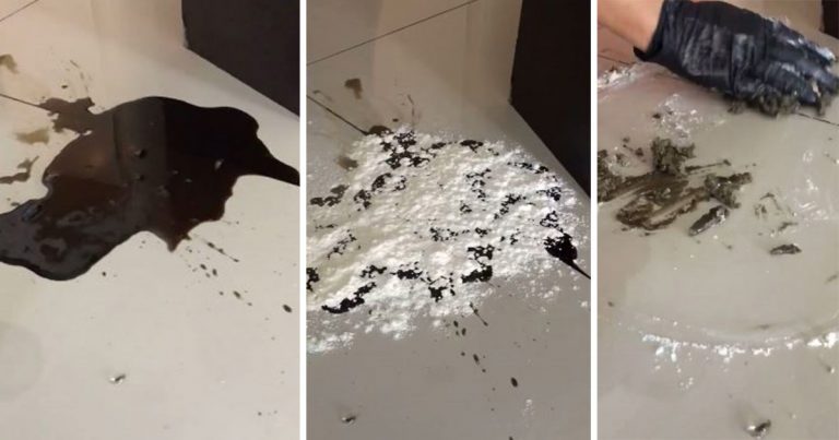 Teknik Betul Bersihkan Minyak/Kicap Yang Tumpah. Tak Perlu Sabun & Mop Cuma Guna Tepung