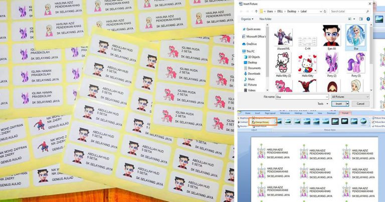 Cara Buat Stiker Nama Anak Untuk Tampal Pada Buku Sekolah