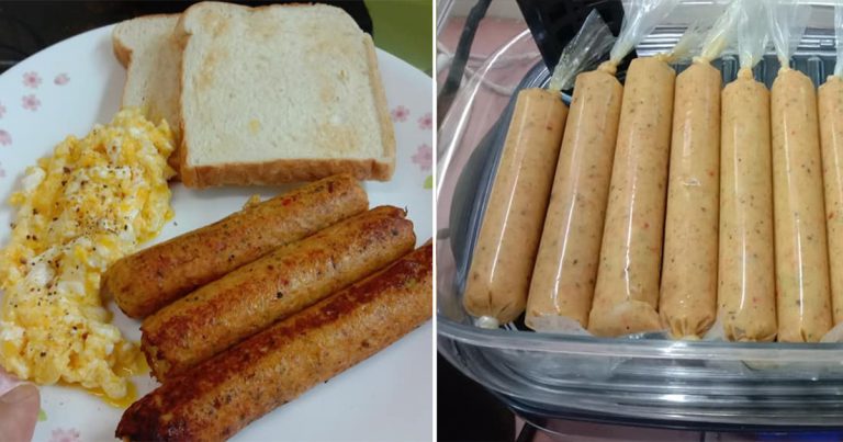 Buat Sendiri Sosej Homemade Tanpa Lemak, Pengawet & Perasa Tambahan. Boleh Letak Sayur Juga