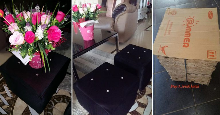 DIY Kerusi Stool Dari Sarang Telur. Cantik Pulak Tu