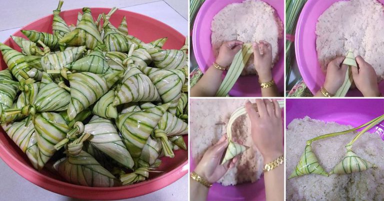Buat sendiri Ketupat Palas Untuk Raya, Cara Nak Bungkus Ikut Tutorial Ini. Mudah Saja!