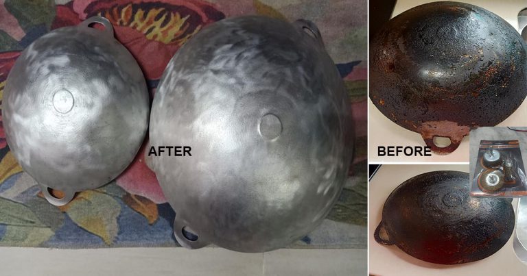Guna Berus Ini, Belakang Kuali Hitam Berkerak Tebal Pun Boleh Bersih & Berkilat