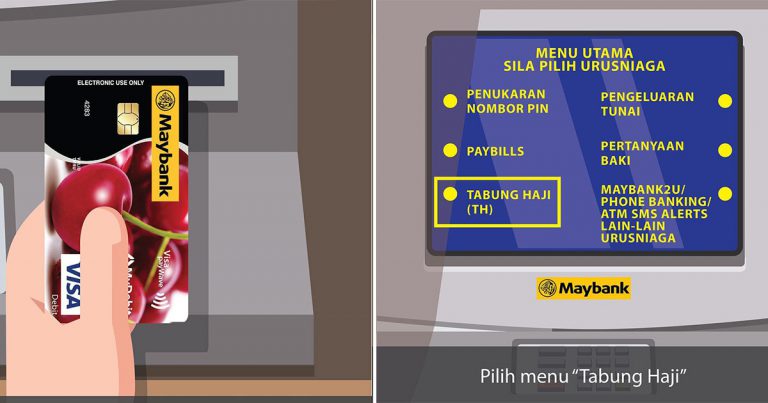 Cara Hubungkan Akaun Tabung Haji Dengan Kad ATM Maybank Untuk Mudahkan Buat Simpanan & Pengeluaran