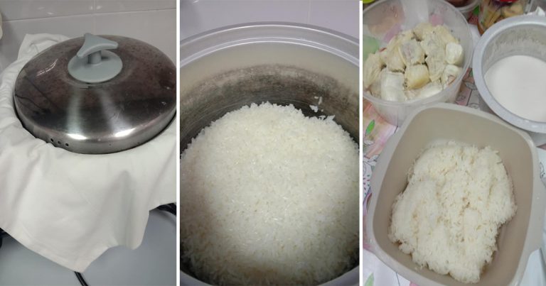 Tip Tanak Pulut Guna Rice Cooker. Tudung Periuk Kena Lapik & Jangan Buka Sampai… Barulah Hasil Pulut Cantik