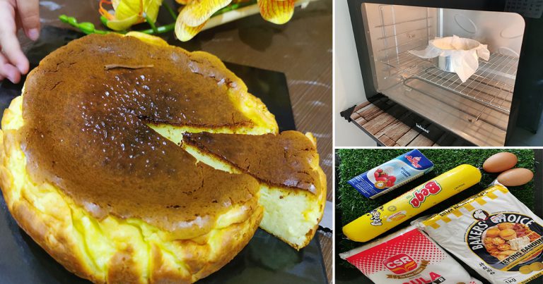 Step By Step Buat Burnt Cheese Cake. Semudah ABC, Siap Sukatan Cawan