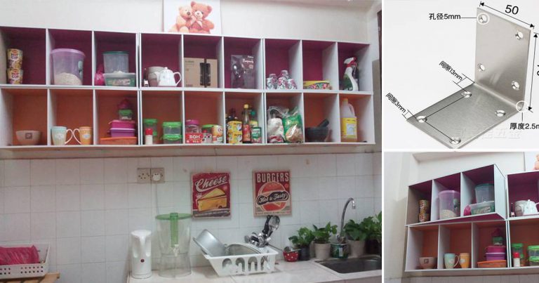 DIY Kabinet Dapur Dari Rak Buku. Tak Perlu Drill Pun!
