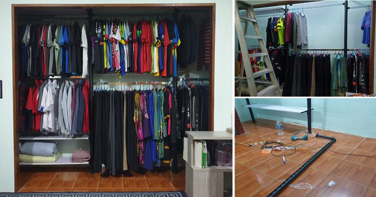 DIY Open Wardrobe Guna Palang Tanpa Skru. Boleh Diubah Suai, Modal Cuma RM300