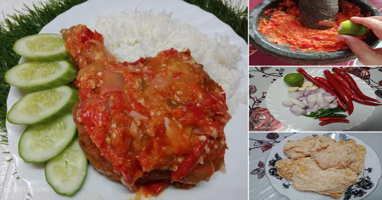 Buat Sendiri Nasi Ayam Geprek, Versi Sambal Kurang Pedas Supaya Satu Famili Boleh Makan