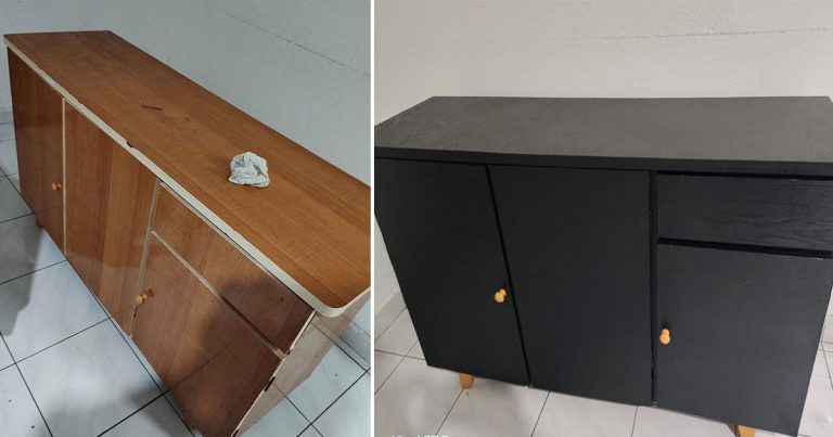 Tampal ‘Wallpaper’ Khusus Untuk Perabot, Kabinet Lama Terus Nampak Macam Baru