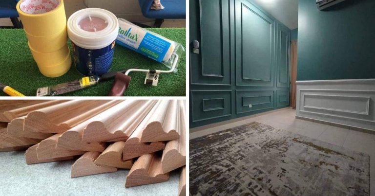 Mudahnya Pasang Sendiri Wainscoting ‘Double Frame’. Bukan Saja Jimat, Hasilnya Dinding Nampak Wow!