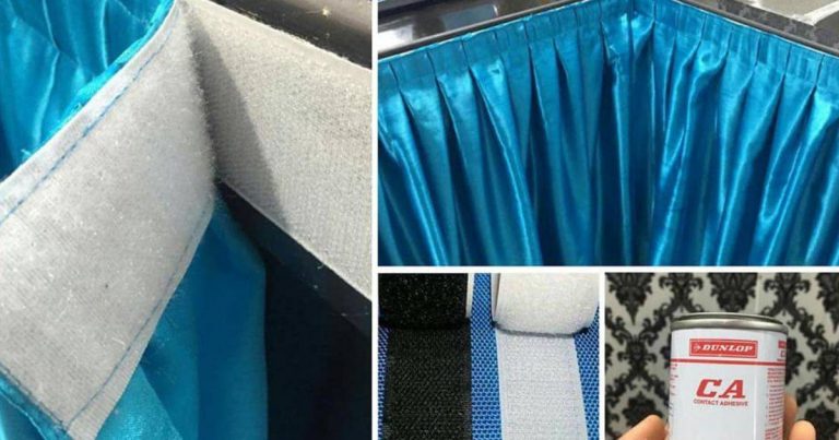 Mudahnya Buat Sendiri Langsir ‘Table Top’ Tutup Bawah Sinki. Tak Payah Tebuk, Guna Gam Pun Dah Nampak Kemas!