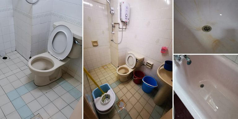 Cuma Sembur & Biar 15 Minit, Cara Mudah Bersihkan Bilik Air Yang Ada Kesan Degil Tanpa Perlu Sental