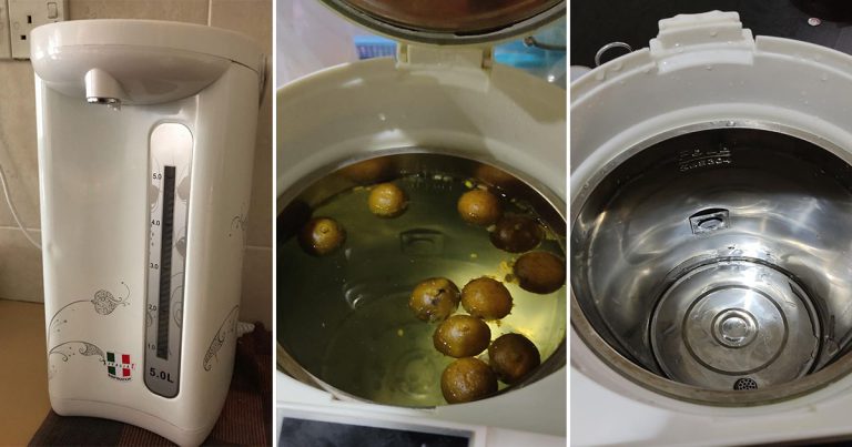 Cara Mudah Hilangkan Kesan Kuning Dalam Thermo Pot, Ambil Limau Kasturi Rebus Sekali