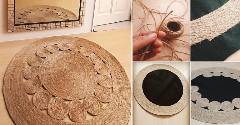 DIY Karpet Tali Guni, Cantik & Senang Buat. Cuma Dandan Tali Dan Gam