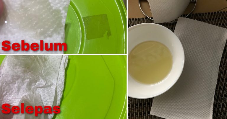 Cara Mudah Tanggalkan Kesan Lekatan Stiker Pada Bekas Plastik. Cuma Guna Tisu & Minyak Masak