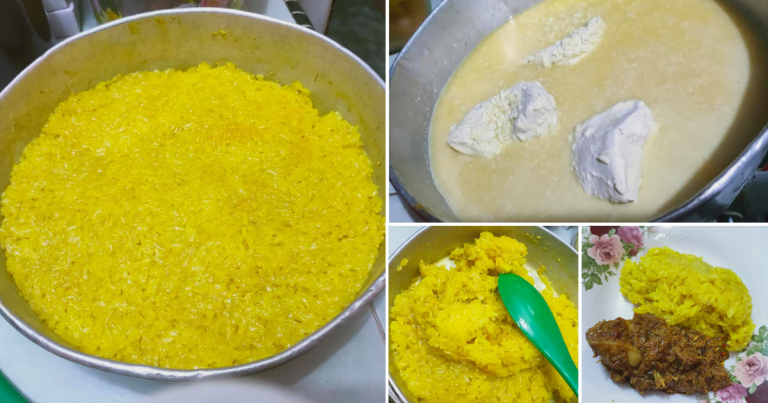 Cara Pantas Masak Pulut Kuning. Terus Kukus, Guna Santan Beku Pun Boleh