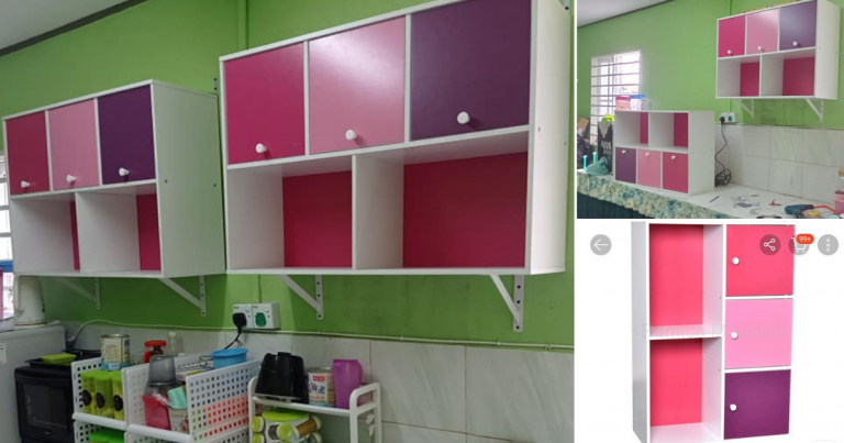 Idea Kabinet Dapur ‘Save Bajet’ Dari Rak Buku. Modal Cuma RM208, Nak Pasang Pun Senang