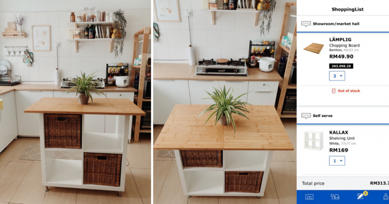 Buat Sendiri Island Kitchen, Modal Cuma RM300 Sesuai Untuk Dapur Kecil