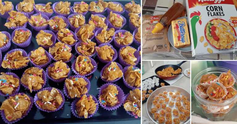Cornflakes Madu, Biskut Raya Paling Cepat Habis. Ikut Sukatan Ini Untuk Dapat 8 Balang