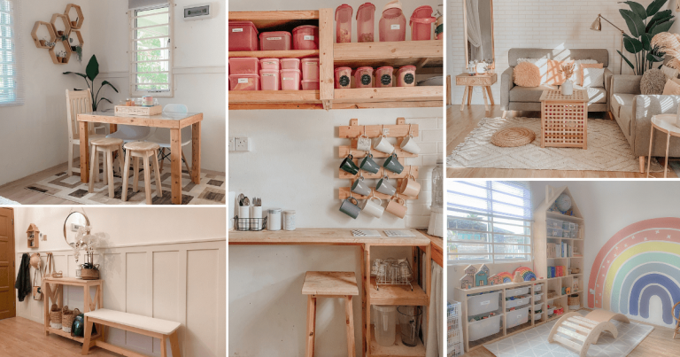 Semua Perabot Kayu Dalam Rumah Buat Sendiri, Hasil Kerja Tangan & Deko Suami Isteri Memang Wow!