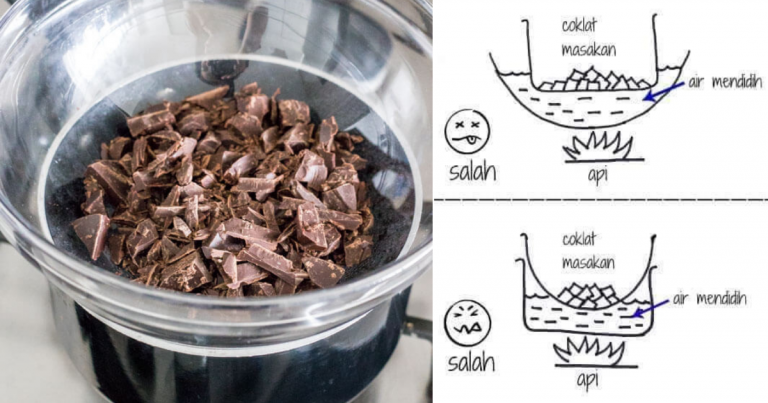 Ramai Salah Buat, Ini Cara Betul Cairkan Coklat Kaedah Double Boiler! Barulah Hasil Coklat Cantik Berkilat