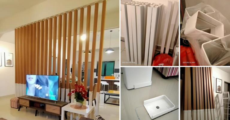 DIY Divider Versi Bajet Untuk Tutup Ruang Dapur. Buat Dari Paip Saja!