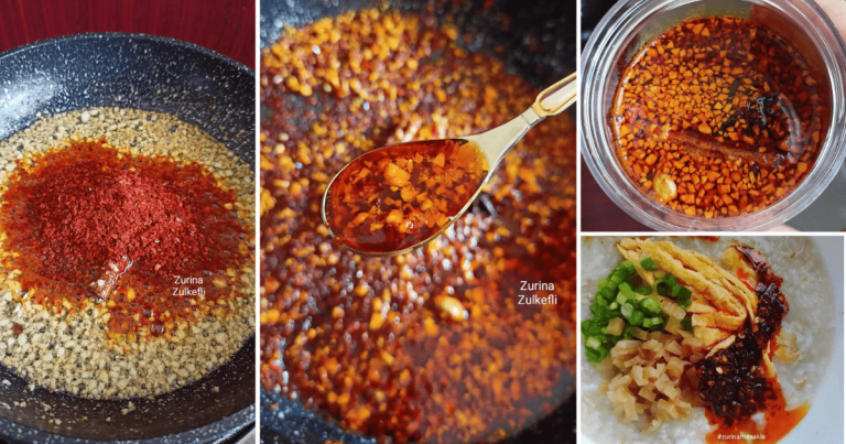 Buat Sendiri Garlic Chili Oil Guna 3 Bahan Saja. Inilah Penyedap Bubur Nasi & Sup