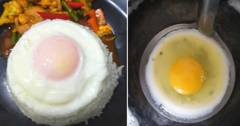 Teknik Buat Telur ‘Gedik’ Yang Perfect. Kena Masak Dalam Senduk Macam Ni