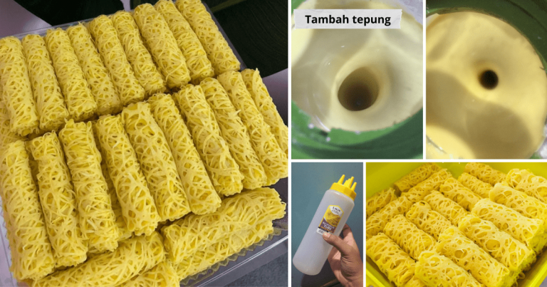 Tip Tentukan Bancuhan Roti Jala Cukup Likat & Menjadi Cantik. Waktu Blend Lihat Lubang Pusaran