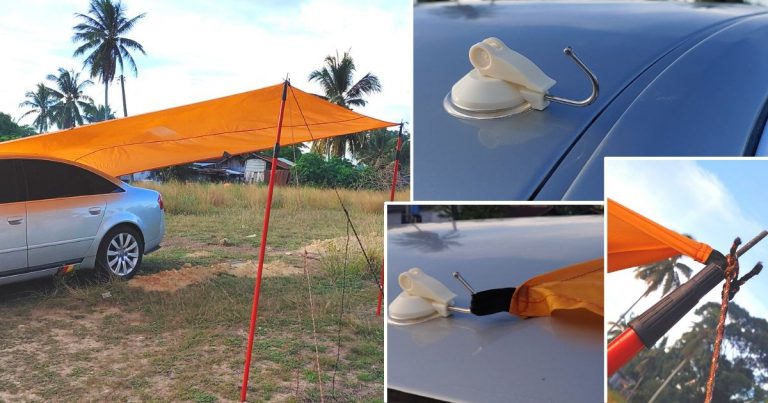 Kalau Suka Picnic, Camping Boleh DIY Side Awning Flysheet Pada Kereta Begini. Jimat & Mudah
