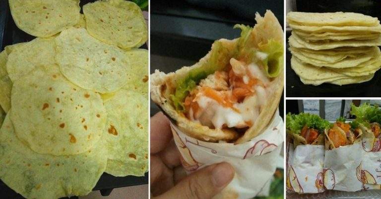 Buat Sendiri Roti Tortilla, Nak Frozen Pun Boleh. Senang Nak Buat Wrap!