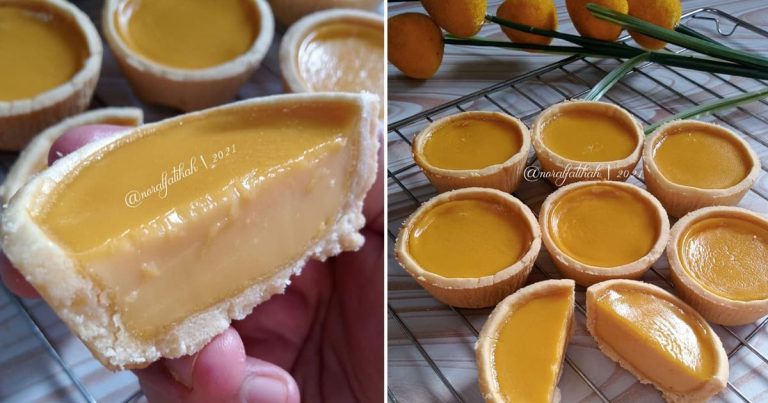 Buat Sendiri Tart Telur Gebu & Sedap, Kulit Rangup Tapi Lembut Di Dalam