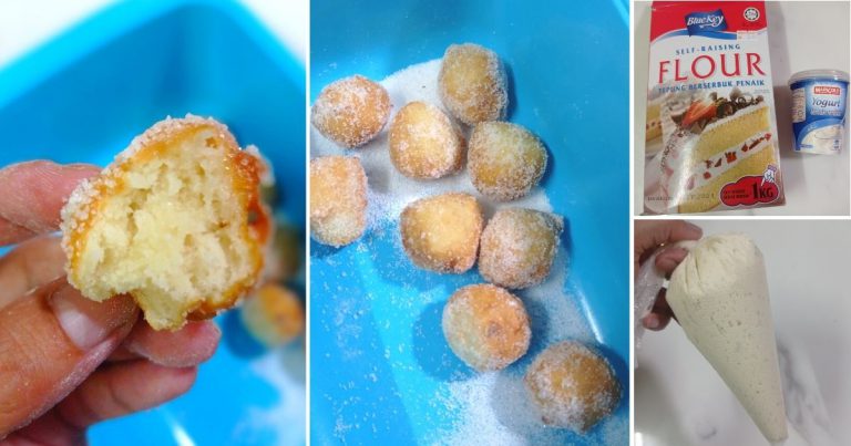 Donut Ball 2 Bahan, Tak Perlu Uli Tapi Hasilnya Lembut & Gebu