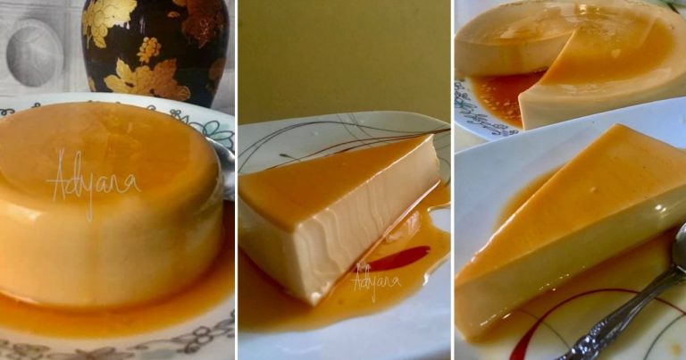 Cara Buat Puding Karamel Tak Guna Telur & Tak Perlu Kukus