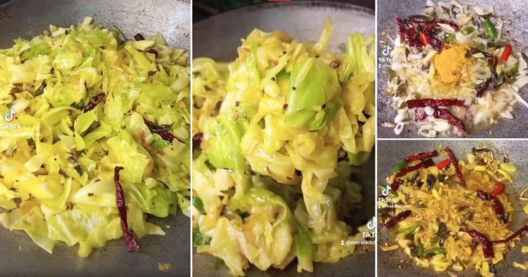 Cara Masak Kubis Tumis ‘Indian Style’. Crunchy, Dengan Warna Kuning Kunyit Memang Sedap