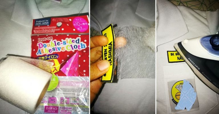 Cara Tampal Lencana Paling Senang, Guna ‘Double Sided Adhesive Cloth’.  5 Minit Dah Siap 