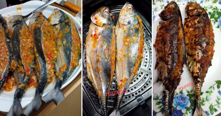 Buat Ikan Cencaru Sumbat Sambal Guna Air Fryer Lagi Senang. Kalau Goreng Minyak Jadi Hitam