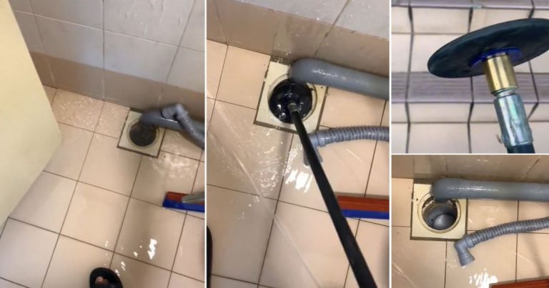 Cara Mudah Selesaikan Masalah Salur Air Tersumbat Dalam Bilik Mandi. Guna Satu Alat Ini Saja