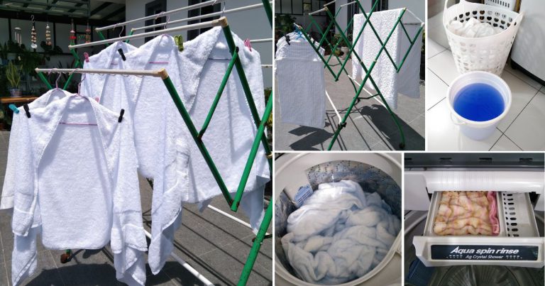 Tip Basuh Cadar & Tuala Putih, Jangan Guna Pelembut Sekali Dengan Nila. Baru Bersih Sekata, Naik Berseri