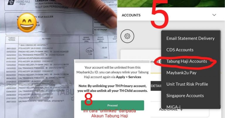 Cara ‘Unlinked’ Akaun Tabung Haji Dengan Maybank2U Jika Bimbang Duit Simpanan Hilang Akibat Scammer