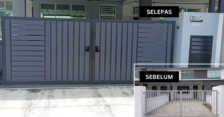 DIY Ubah Pintu Pagar Tanpa Beli Baru, Guna Aluminium Panel. Lagi Jimat & Mudah Pasang