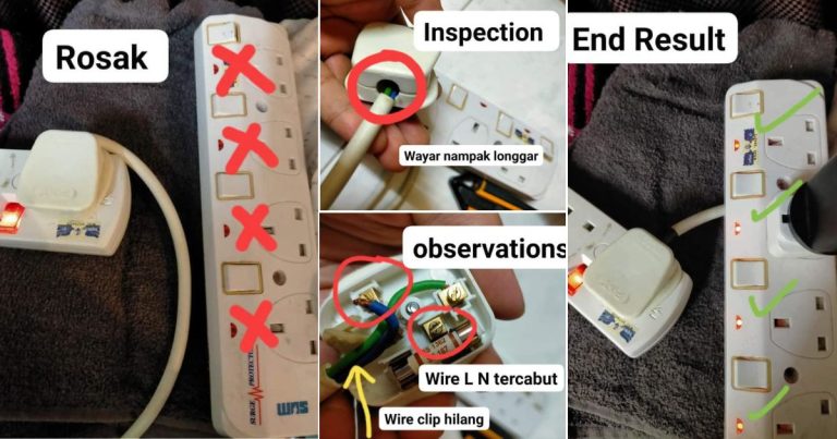 Baiki Sendiri Plug Extension Yang Rosak Akibat Wayar Longgar & Tercabut
