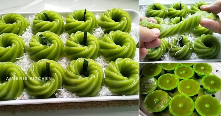 Cara Buat Kuih Kaswi Pandan Yang Sedap, Lembut Bergedik. Guna 2 Cawan Tepung Dapat 24 Biji
