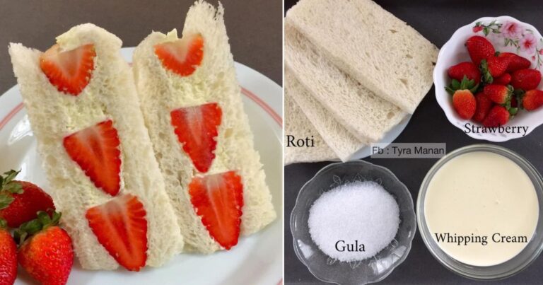 Buat Sendiri Strawberry Sando Ala Family Mart, Senang & Puas Makan