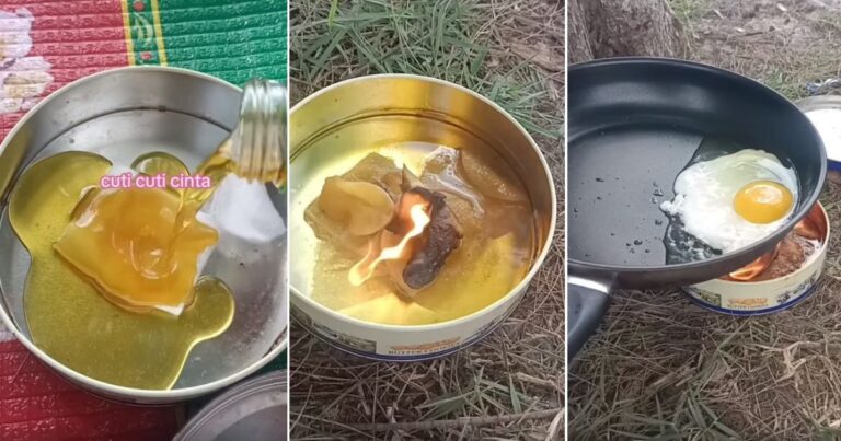 DIY Dapur Ringkas Guna Kapas Muka & Minyak Terpakai, Berguna Untuk Masak Waktu Camping Atau Berkelah